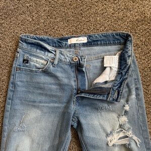KanCan Distressed Skinny Jeans Light Wash Stretch Denim Size 26